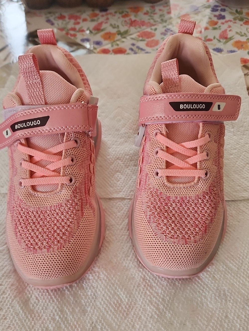 Girls Pink Breathable Sneakers